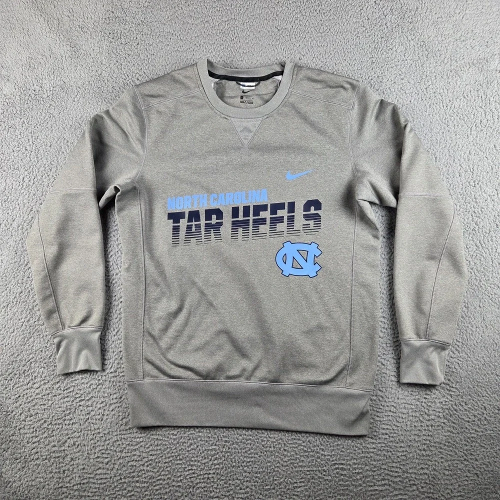 North Carolina Tar Heels Sweatshirt Mens M Gray Nike‎ Pockets NCAA Team Issue